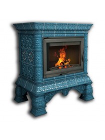 Изразцовый камин Кострома угловой однотонный В