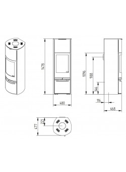 Печь-камин Jydepejsen Cosmo 1500