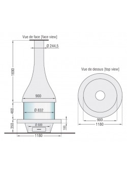 Центральный камин ALEXIA 995 JC Bordelet