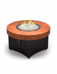 Стол-камин газовый из стали кортен