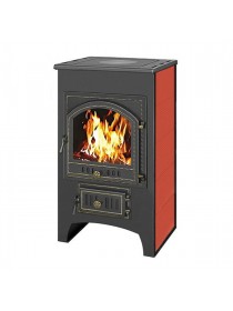 Печь-камин Везувий ПК-01(205) С ПЛИТОЙ КРАСНЫЙ 