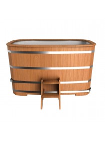 Прямоугольная купель с пластиковой вставкой высота 1,2 м