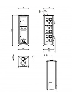 Печь камин La Nordica Gemma Forno