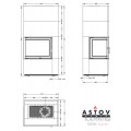 Печь-камин Астов APLIT П2С 700 Печь-камин Астов APLIT П2С 700