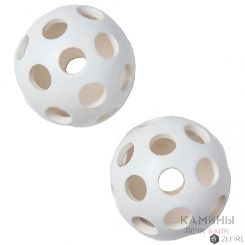 Шары белые с одинаковыми отверстиями 2 шт (ZeFire)