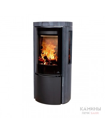 Печь-камин Jydepejsen Cozy Modern Dark Sandstone Side Glass