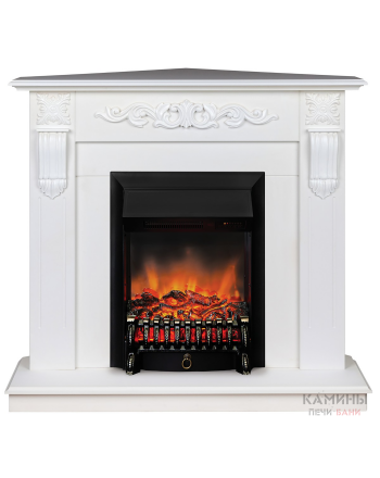 Электрокамин RealFlame Dominica Corner WT c очагом Fobos Lux BL RC