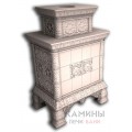 Изразцовый камин Кострома КимрПечь центральный двухъярусный однотонный А Изразцовый камин Кострома КимрПечь центральный двухъярусный однотонный А