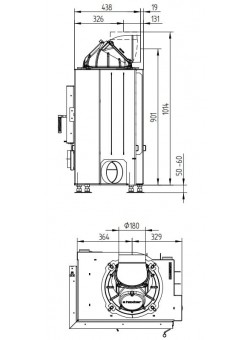 Каминная топка Hoxter ECKA 70/40/38LN Левосторонняя