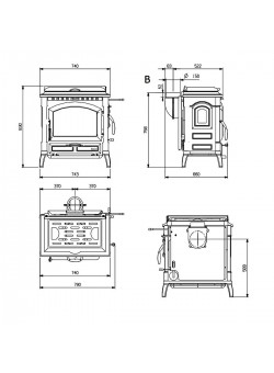 Печь камин La Nordica Isotta con cerchi Evo