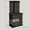 Изразцовый камин Неаполь с Г-образной топкой