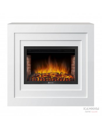 Каминокомплект: Очаг Electrolux EFP/P-2520LS с порталом Cubo 25 белый