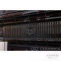 Камин с П-образной топкой в облицовке "Бристоль" в цвете Черная ночь