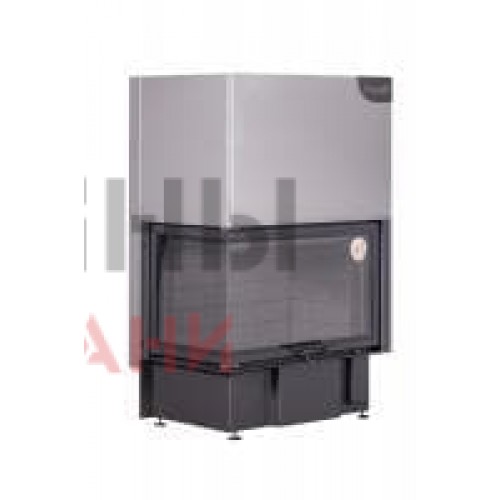 Каминная топка Экокамин ДЕЛЬТА 800 LB два стекла левая принтинг черный шамот