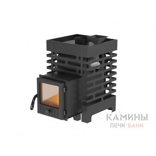 Стальная печь для бани ASTON 12 со стеклянной дверцей