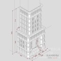 Изразцовый камин в облицовке Неоготика.