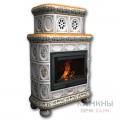 Изразцовый камин Медальон КимрПечь пристенный двухъярусный Роспись Изразцовый камин Медальон КимрПечь пристенный двухъярусный Роспись
