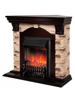 Электрокамин RealFlame Dublin Rock Corner STD/EUG AO с Fobos S BL RC