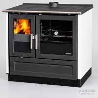 Отопительно-варочная печь Plamen 910 Glas (белая)