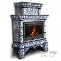 Изразцовый камин Кострома КимрПечь угловой двухъярусный Роспись