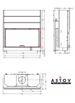 Каминная топка АСТОВ ПС 15080