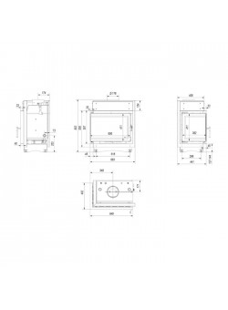 Каминная топка Kratki Maja/PW/BL/12/BS/W/Deco
