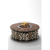 Стол-камин дровяной