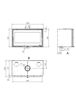 Каминная топка La Nordica Inserto 100 Wide
