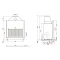 Топка-камин Brunner Urfeuer 50/88 прямой , открытая Топка-камин Brunner Urfeuer 50/88 прямой , открытая
