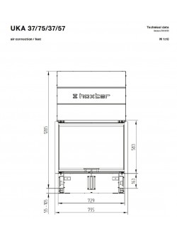 Каминная топка Hoxter UKA 37/75/37/57h