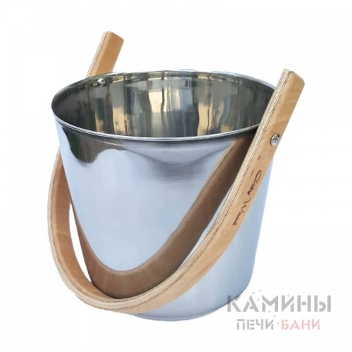 Ведро для бани CityWood из нержавеющей стали 16 литров Ведро для бани CityWood из нержавеющей стали 16 литров