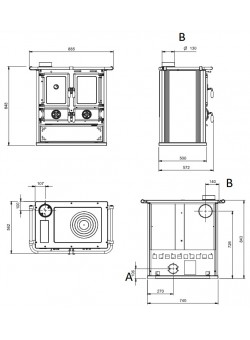 Печь камин La Nordica Rosetta Sinistra BII Steel