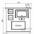 Отопительно-варочная печь Plamen 850 Glas красный цвет Отопительно-варочная печь Plamen 850 Glas красный цвет
