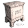 Изразцовый камин Кострома КимрПечь центральный однотонный В Изразцовый камин Кострома КимрПечь центральный однотонный В