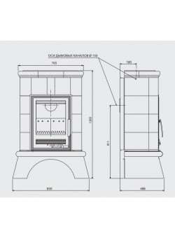 Печь камин керамическая ABX Britania K Печь камин керамическая ABX Britania K