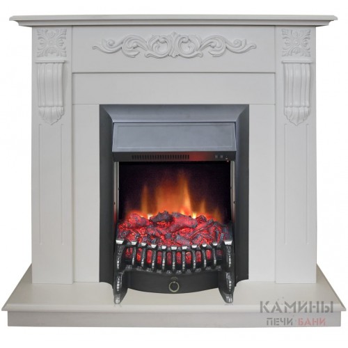 Электрокамин RealFlame Dominica WT с Fobos s Lux BL