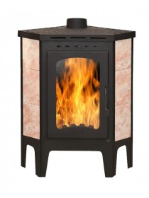 Печь-камин «Бавария» угловая с плитой