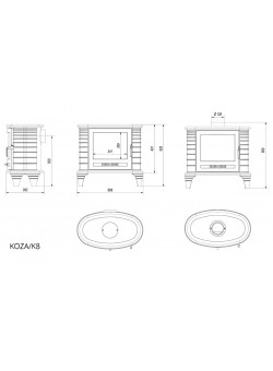 Камин Kratki Koza K8
