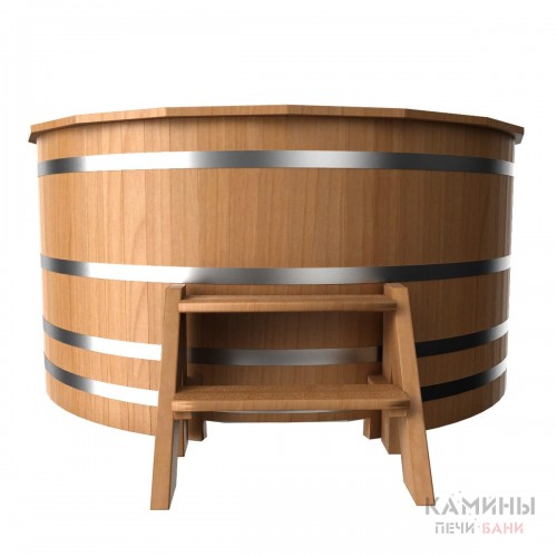 Круглая купель с пластиковой вставкой высота 1,5 метра