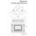 Изразцовый камин Медальон КимрПечь угловой двухъярусный Роспись Изразцовый камин Медальон КимрПечь угловой двухъярусный Роспись