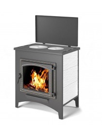 Печь-камин Везувий ПК-04 (240) с плитой бежевый