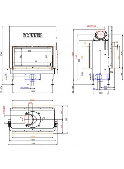 Топка-камин Brunner BKH 5.0 Tunnel 50-98 ST-KT
