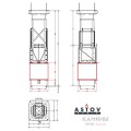 Подвесная каминная топка АСТОВ П4С 8070