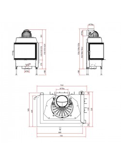 Каминная топка Schmid Ekko L/R 67(45)s