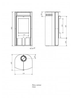 Печь-камин Мета-Бел Сена