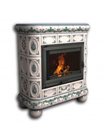 Изразцовый камин Медальон пристенный Художественный