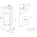 Печь-камин Lotus PRIO 7M - with side glass panel