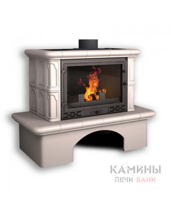 Изразцовый камин Гефест пристенный без короба однотонный А