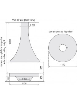 Центральный камин Eva 992 открытый стандарт JC Bordelet 