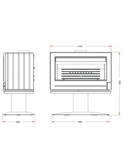 Печь-камин Invicta Elton